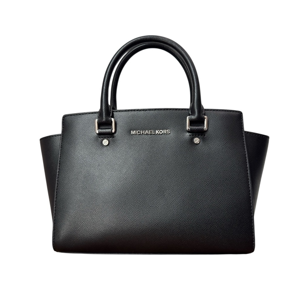 Michael Kors Selma Saffiano Medium Leather Satchel